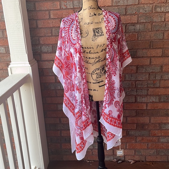 Bohemian Pattern Kimono Cardigan Coverup - Picture 6 of 13